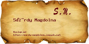Sárdy Magdolna névjegykártya