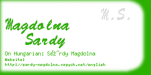 magdolna sardy business card